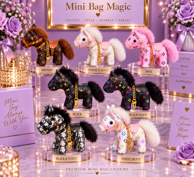Lulu Style Pony Horse Bag Charm Key Chain Lulu Style Accessories