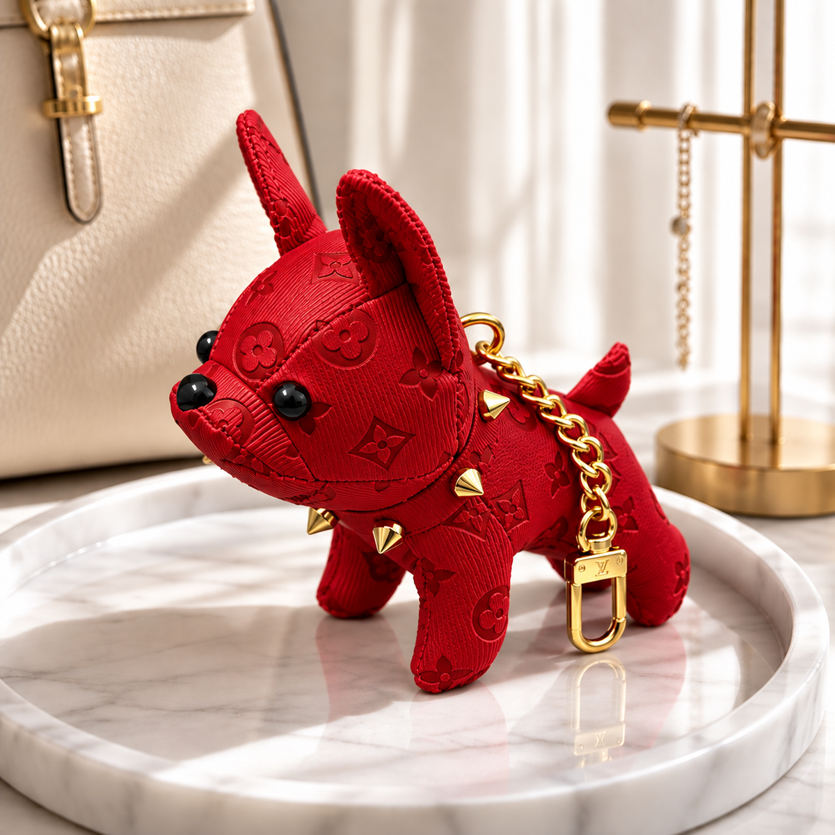 Lulu Puppy Charm Bag Charm Dog Keychain Accessory