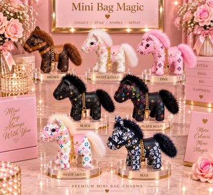 Lulu Style Pony Horse Bag Charm Key Chain Lulu Style Accessories