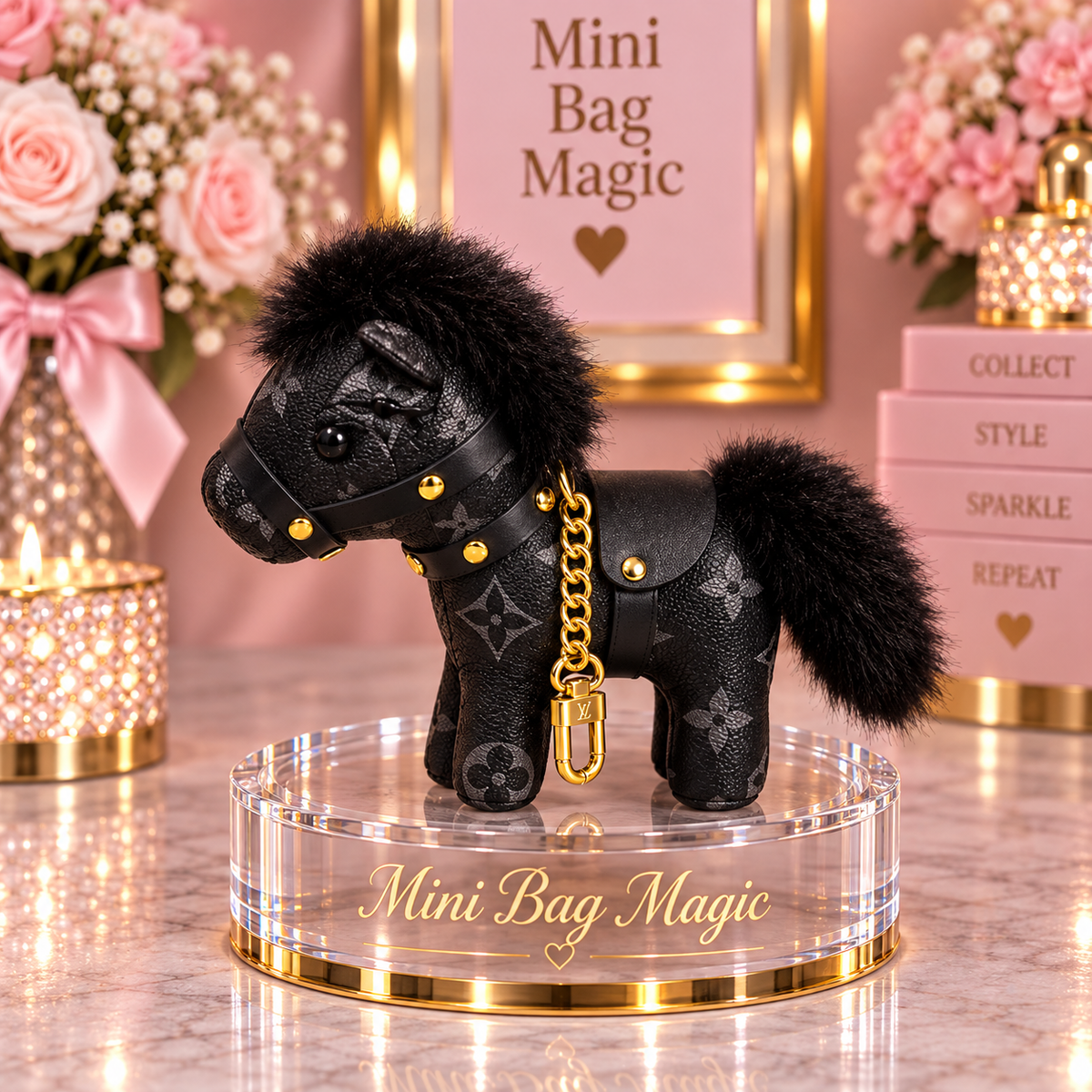 Lulu Style Pony Horse Bag Charm Key Chain Lulu Style Accessories