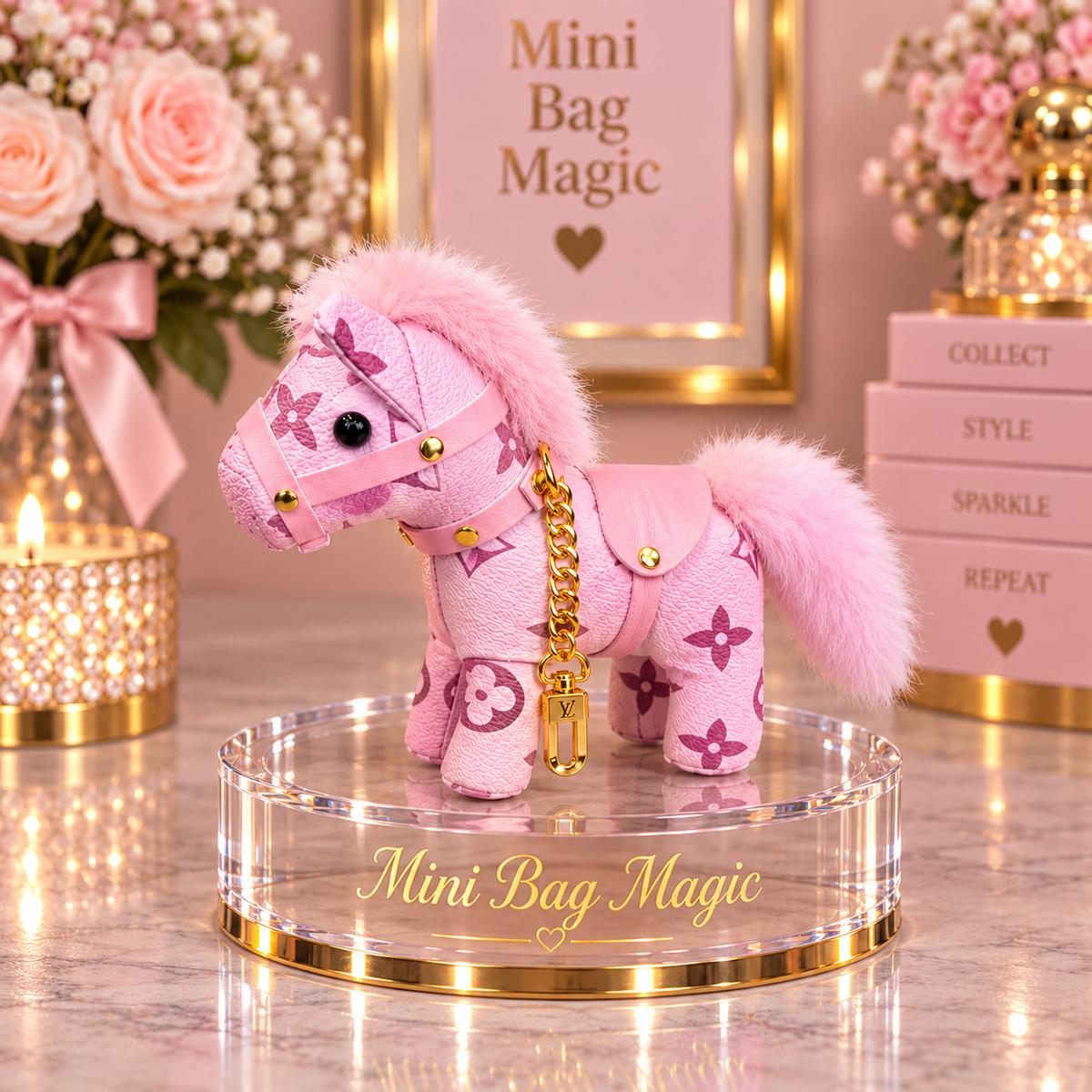 Lulu Style Pony Horse Bag Charm Key Chain Lulu Style Accessories