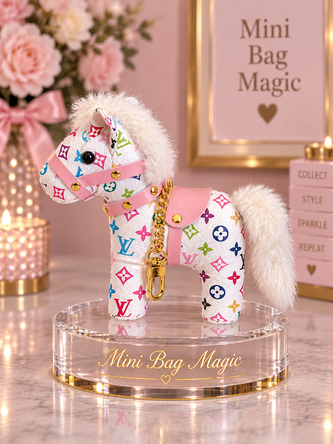 Lulu Style Pony Horse Bag Charm Key Chain Lulu Style Accessories