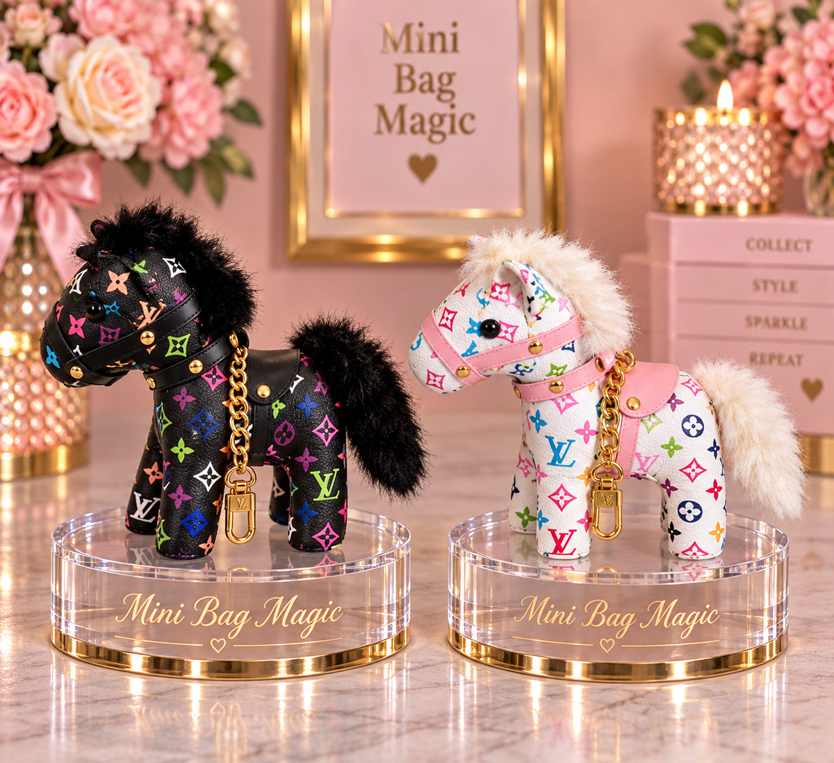 Lulu Style Pony Horse Bag Charm Key Chain Lulu Style Accessories